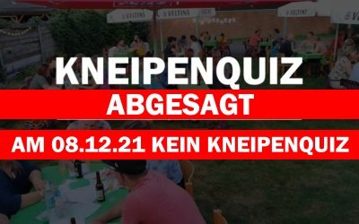 Kneipenquiz am 8. Dezember abgesagt