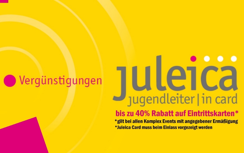 Bis zu 40% Rabatt auf Tickets für Juleica-Card Besitzer*innen