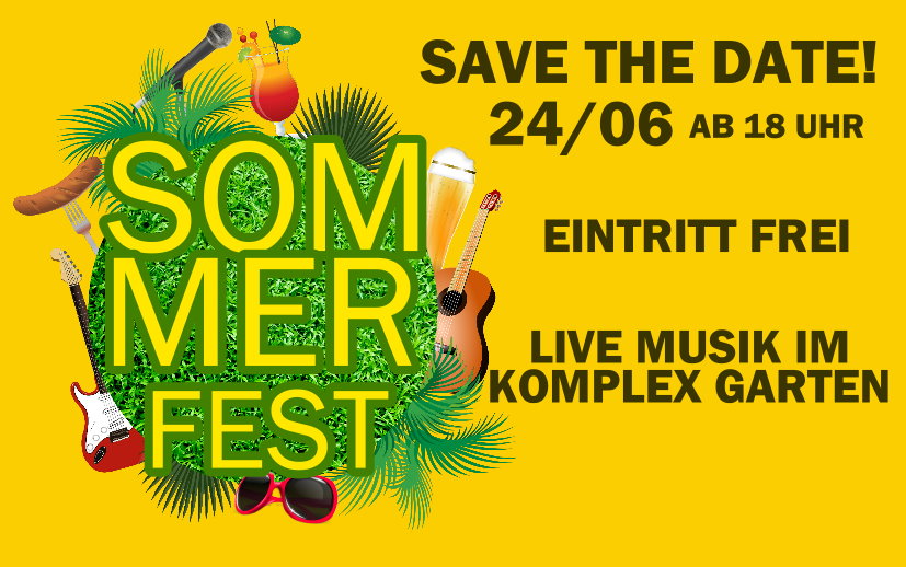 Sommerfest mit Live Musik im Komplex Garten