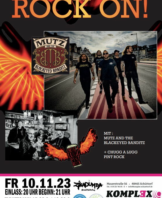 Konzertabsage von Mutz and the Blackeyed Banditz und Chugg A Lugg.