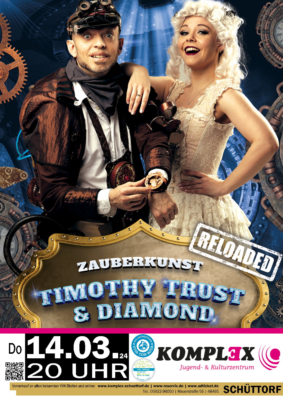 <b>14.03.2024</b><br>20:00 Uhr<br><b>Timothy Trust & Diamond – Zauberkunst Reloaded</b>