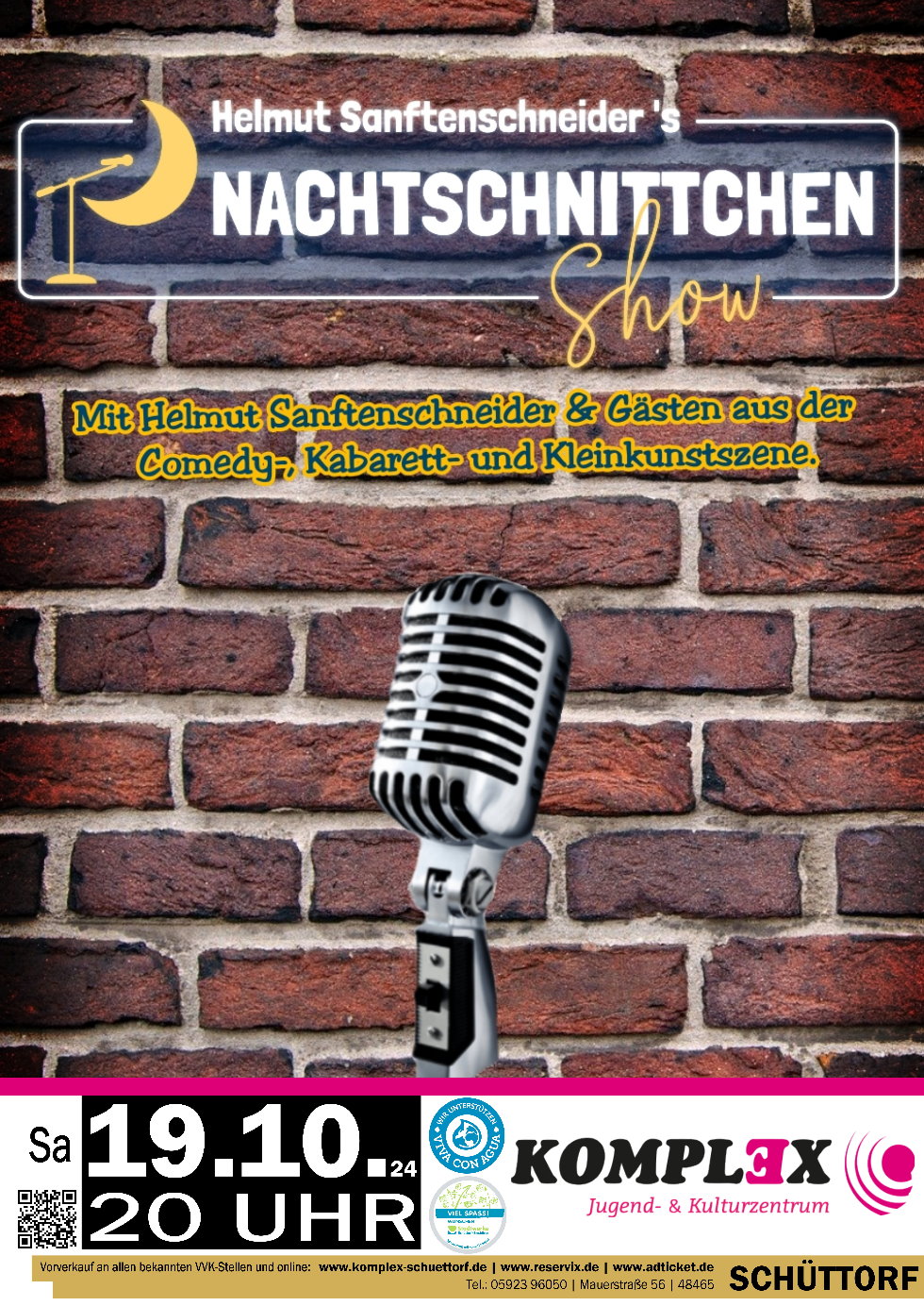 <b>19.10.2024</b><br>20:00 Uhr<br><b>Nachtschnittchen Show – Die 3. Schüttorfer Comedy Nacht</b>