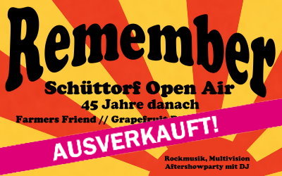 „Remember Schüttorf Open Air“ bringt Festivalgeschichte zurück auf die Bühne